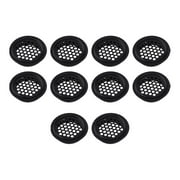 Zonh Black Soffit Vent with Round Mesh - 10 Pack