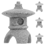 Zonh Mini Pagoda Figurines for Zen Garden and Home Decor