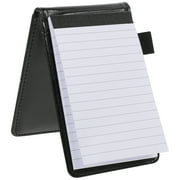Zonh Mini Pocket Notepad PU Leather Memo Pad Daily Planner Black