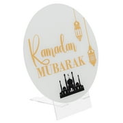 Zonh Muslim Islamic Ramadan Craft Home Holiday Acrylic Desk Ornament for Islamic Muslim Party Decor