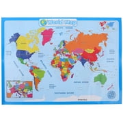 Zonh Operitacx USA & World Map Poster for Kids Learning in Classroom & Playroom