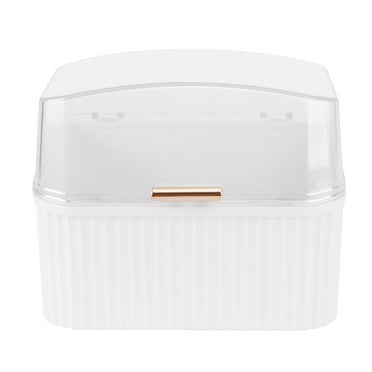 Zonh Plastic Makeup Storage Box with Lid - White
