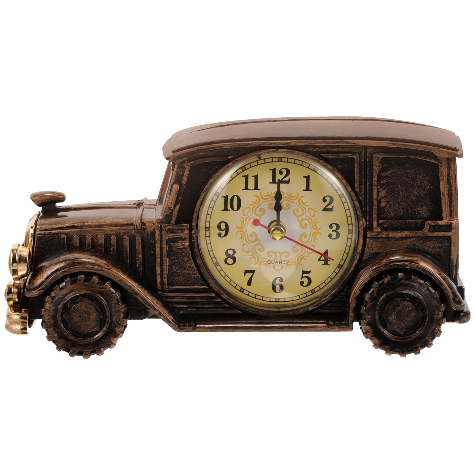 Zonh Vintage Car Desk Clock for Home Office Bookshelf Black