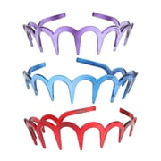 Zonh Zigzag Shark Tooth Headbands: 3pcs U-Shaped Hairbands for Women