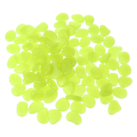 FUTUREORYY Glowing Pebbles Polystyrene Resin For Aquarium Owners 100Pcs 3.5X2.5In