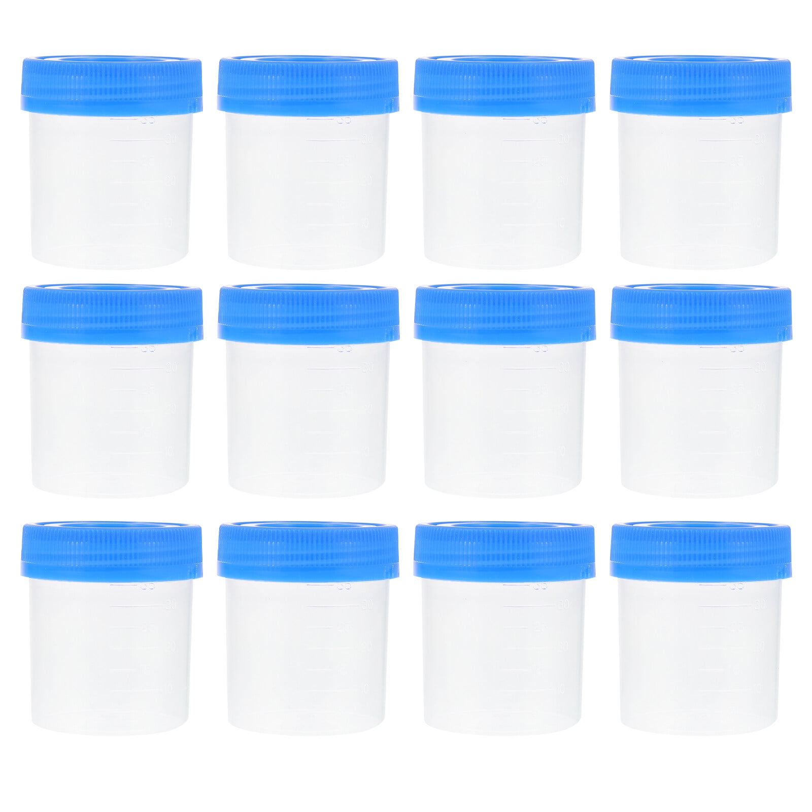 Zonhebin 25 Plastic Specimen Cups with Screw Cap for Lab Use 40ml
