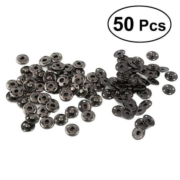 Zonhebin 50 Sets Black Sew on Snap Fasteners for Clothing DIY Craft