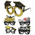 Zonhebin 5pcs Plastic And Cloth Graduation Eyeglasses 2024 Glitter Grad