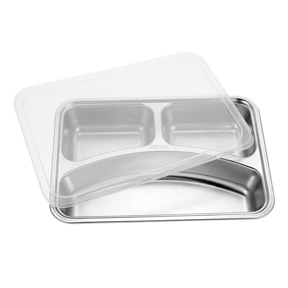 Zonhebin Stainless Steel Baby Plates with Lids and Divided Sections