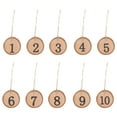Zonhebin Wood Slice Wedding Table Numbers Hanging Ornament (10pcs
