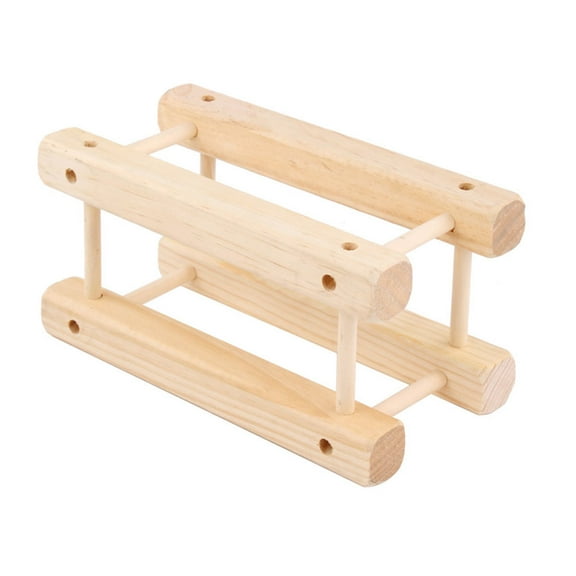 FUTUREORYY Empty Bottle Organizer Wooden Wine Rack Organizer Beige 1Pack 10.22x5.11x5.11in