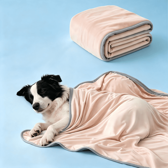 Zonli Cooling Blanket & Mat for Dogs, Cats & Puppies, Lightweight Fluffy Summer Throw, 39" x 55", Washable, Pink