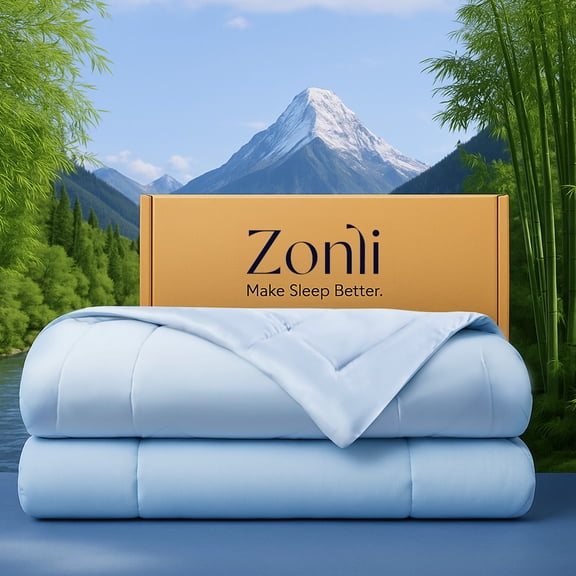 Zonli Z-Magic Cooling Bamboo Viscose Comforter Breathable Light Blue 90x90