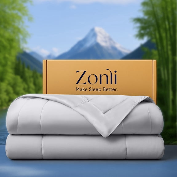 Zonli Z-Magic Cooling Bamboo Viscose Comforter Breathable Light Gray 90x90
