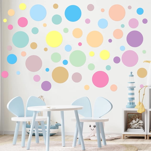 Zonon 12 Colors Polka Dots Wall Sticker (264 Pack)