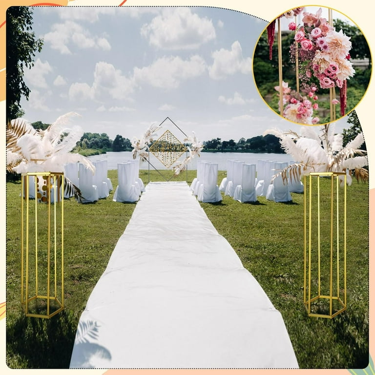 Zonon 4 Pcs Wedding Flower Stand Metal Flower Floor Vase Zonon 4 Pcs Wedding Flower Stand Metal Flower Floor Vase