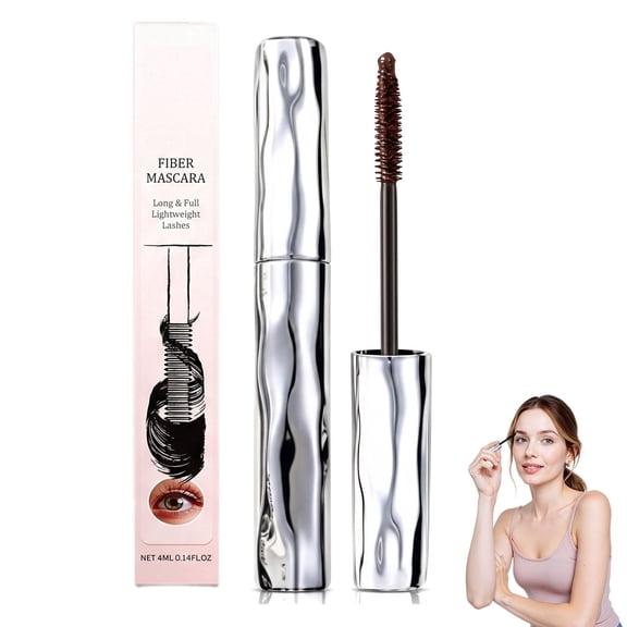 Zonoroy Volumizing Waterproof Mascara – Curling Silver Stick, Lengthening Fiber Formula, No Flaking, Sweat-Proof, Quick-Drying & Smudge-Proof for All-Day Wear (1PCS)