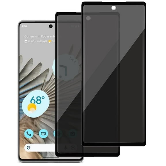 ZYQEEE 2 Pack Privacy Screen Protector Compatible for Google Pixel 7 Pro - 6.7", Anti-Spy Tempered Glass, Bubble-Free, Easy Install