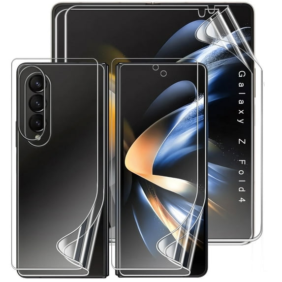 ZYQEEE 2 Sets Screen Protector for Samsung Galaxy Z Fold 4 - 7.6", Front Flim + Back Flim Full Coverage for Galaxy Z Fold4, HD Clear Scratch Resistant, Premium Folding
