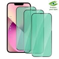 thumbnail image 1 of ZYQEEE 3 Pack Anti Blue Light Screen Protector Compatible for iPhone 13 - 6.1", Green Light Eye Protection Tempered Glass, Bubble-Free, 1 of 9
