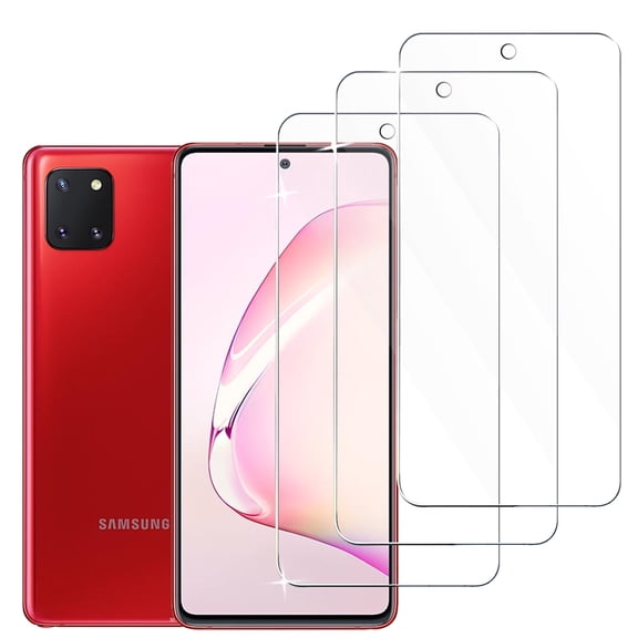 ZYQEEE 3-Pack Clear Screen Protector Tempered Glass for Samsung Galaxy Note 10 Lite,Easy Installation, Case Friendly for Samsung Note 10 Lite