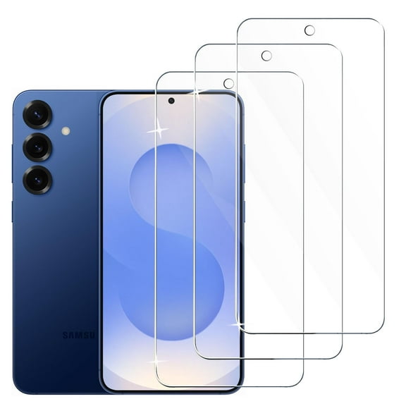 ZYQEEE 3-Pack Clear Screen Protector Tempered Glass for Samsung Galaxy S25 Plus,Easy Installation, Case Friendly for Samsung S25 Plus