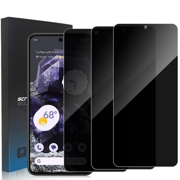 ZYQEEE Privacy Screen Protector Compatible for Google pixel 8 - 6.2", Anti-Spy Tempered Glass Protective Film,Easy Install Bubble-Free,Case Friendly,3 Pack