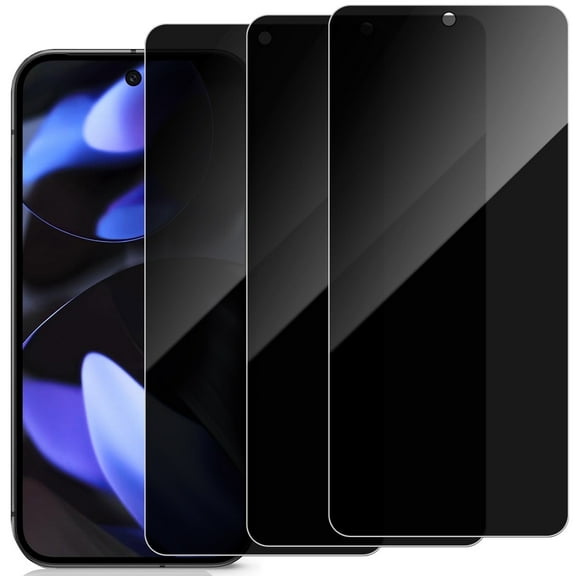 ZYQEEE 3 Pack Privacy Screen Protector Compatible for Google Pixel 9, 6.3 inch Anti-Spy Tempered Glass Film, Scratch Resistant,Easy Install, Bubble-Free
