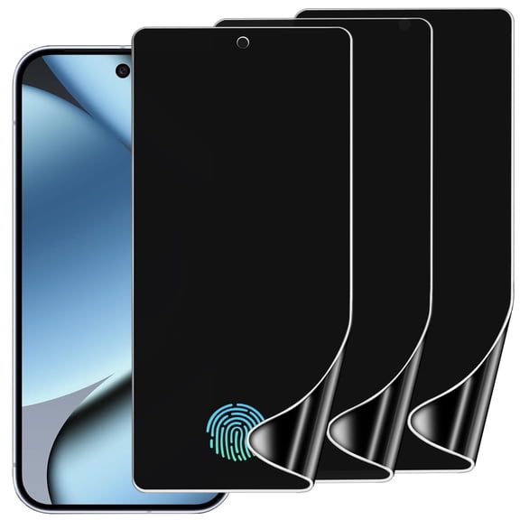 ZYQEEE 3 Pack Privacy Screen Protector for Google Pixel 10 pro - 6.3",Anti-Spy Hydrogel Soft TPU Protective Film, Fingerprint Compatible, Curved Full Coverage [Not Tempered Glass]