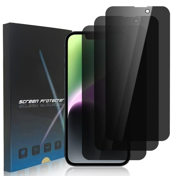 ZYQEEE [3 Pack] Privacy Screen Protector for iPhone 14/iPhone 13 - Tempered Glass Anti-Spy, Case Friendly Scratch-proof, Bubble Free, Ultra Resistant