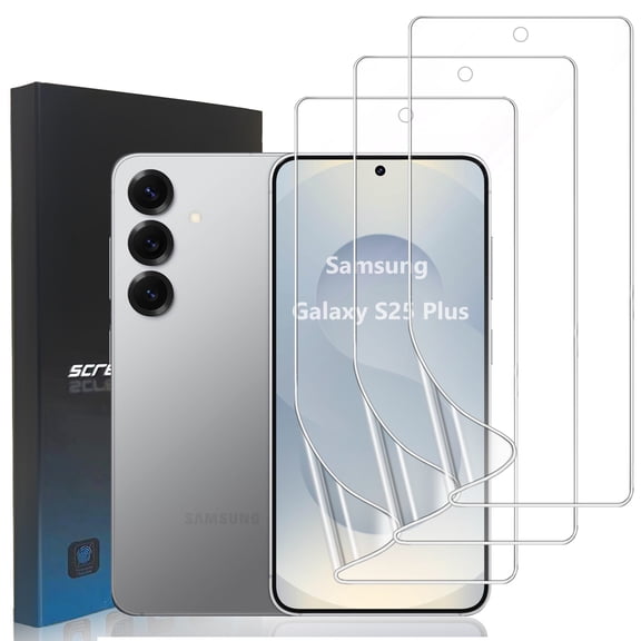 ZYQEEE [3 Pack] Clear Screen Protector for Samsung Galaxy S25 Plus 5G 6.7", Soft TPU Protective Film [Not Tempered Glass],Support Fingerprint,Case Friendly
