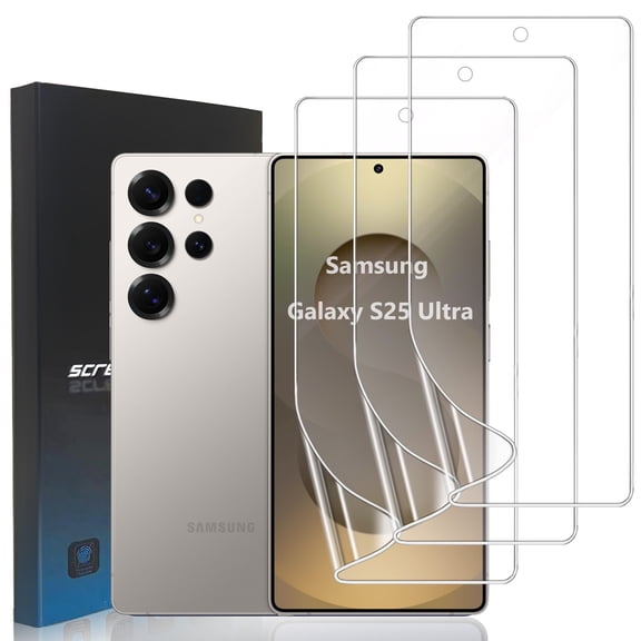 ZYQEEE [3 Pack] Clear Screen Protector for Samsung Galaxy S25 Ultra 6.9", Soft TPU Protective Film [Not Tempered Glass],Support Fingerprint,Case Friendly