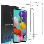 ZYQEEE HD Screen Protector Compatible for Samsung Galaxy A51 5G 6.5", Anti-Scratch Tempered Glass Film, Case Friendly, Easy Install Bubble-Free, 3 Pack