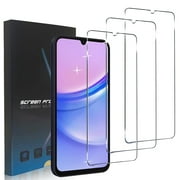 ZYQEEE HD Screen Protector Compatible for Samsung Galaxy A15 6.5", Anti-Scratch Tempered Glass Film, Case Friendly, Easy Install Bubble-Free, 3 Pack