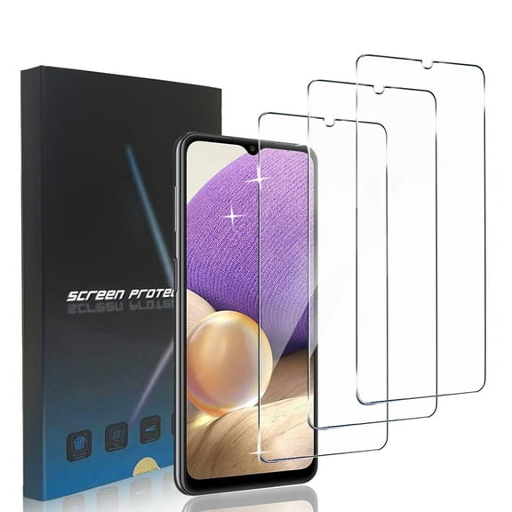 ZYQEEE HD Screen Protector Compatible for Samsung Galaxy A32 5G 6.5", Anti-Scratch Tempered Glass Film, Case Friendly, Easy Install Bubble-Free, 3 Pack