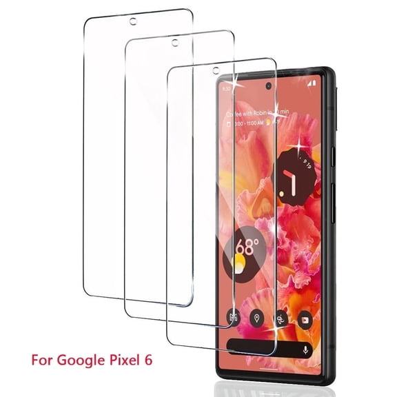 ZYQEEE HD Screen Protector Compatible for Google Pixel 6 6.4", Anti-Scratch Tempered Glass Film, Bubble-Free, Easy Install, 3 Pack