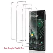 ZYQEEE HD Screen Protector Compatible for Google Pixel 6 Pro - 6.7", Anti-Scratch Tempered Glass Film, Bubble-Free, Easy Install, 3 Pack