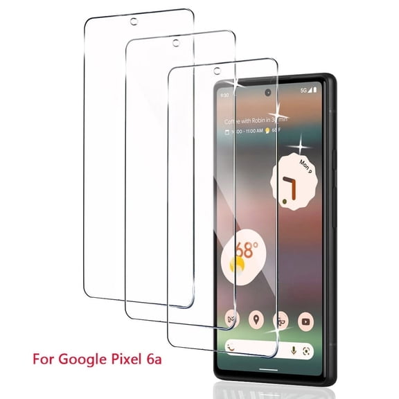 ZYQEEE HD Screen Protector Compatible for Google Pixel 6a - 6.1", Anti-Scratch Tempered Glass Film, Bubble-Free, Easy Install, 3 Pack