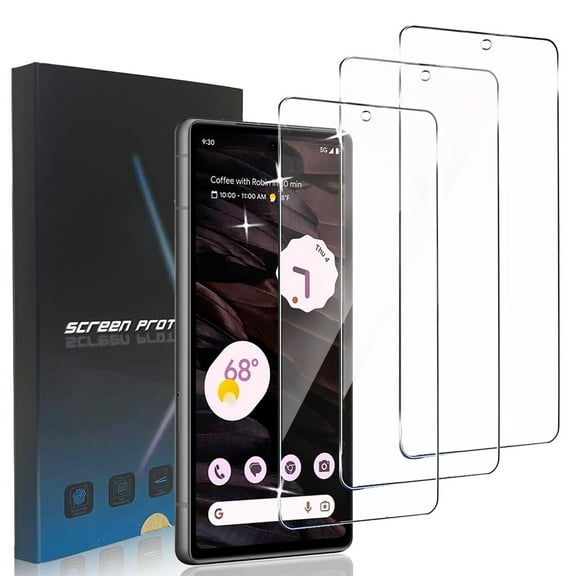 ZYQEEE HD Screen Protector Compatible for Google Pixel 7a 5G - 6.1", Anti-Scratch Tempered Glass Film, Bubble-Free, Easy Install, 3 Pack