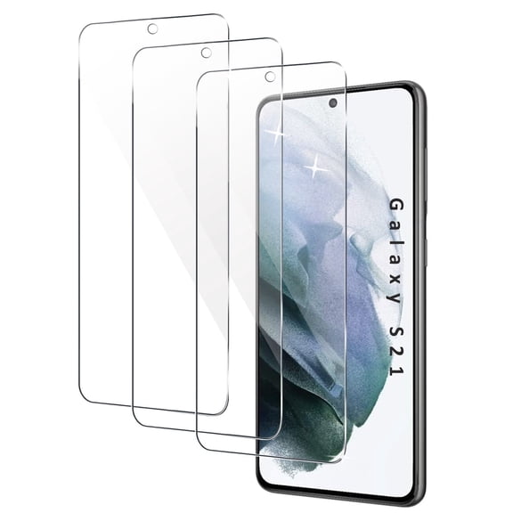 ZYQEEE HD Screen Protector Compatible for Samsung Galaxy S21 6.2", Anti-Scratch Tempered Glass Film, Case Friendly, Easy Install Bubble-Free, 3 Pack