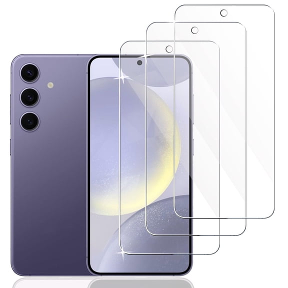 ZYQEEE HD Screen Protector Compatible for Samsung Galaxy S24 Plus 6.7", Anti-Scratch Tempered Glass Film, Bubble-Free, Easy Install, 3 Pack
