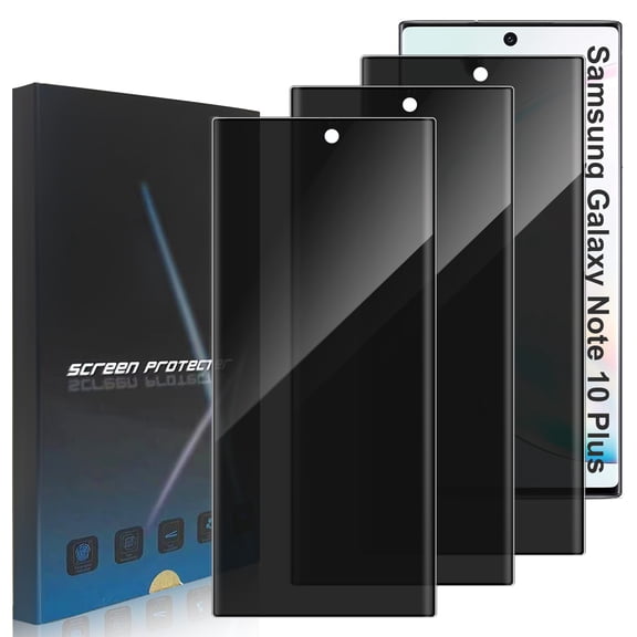 ZYQEEE Privacy Screen Protector Tempered Glass for Samsung Galaxy Note 10 Plus 5G - Scratch Resistant Protective Film - Easy Installation Edge to Edge Protection - Bubble Free
