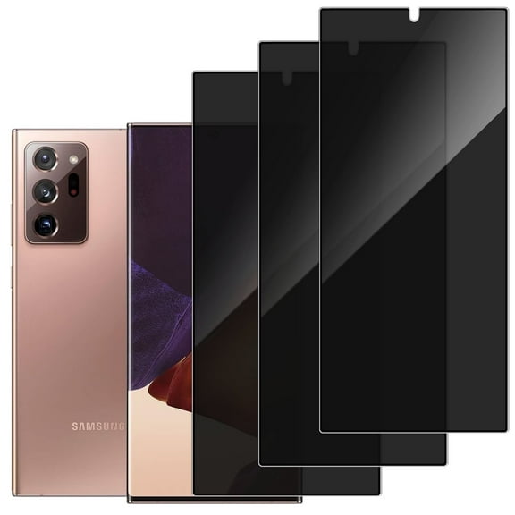 ZYQEEE Privacy Screen Protector for Samsung Galaxy Note 20 Ultra 6.9", Scratch Resistant Anti-Spy Tempered Glass Film, Bubble Free, Easy Installation,Case Friendly,3 Pack
