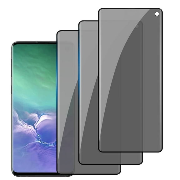 ZYQEEE Privacy Screen Protector Tempered Glass for Samsung Galaxy S10 - Scratch Resistant Protective Film - Easy Installation Edge to Edge Protection - Bubble Free