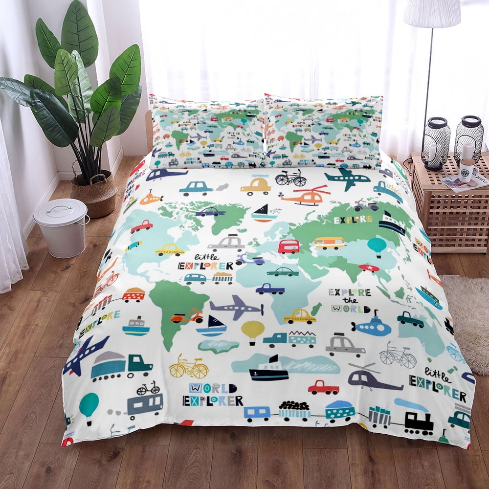 Zoo ABC Duvet Cover Set King Full Twin Double Single Size Bed Lin Set