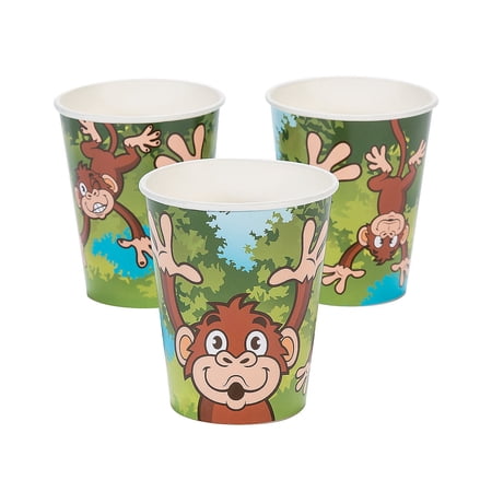 Zoo Adventure 9Oz Cups - Party Supplies - 8 Pieces