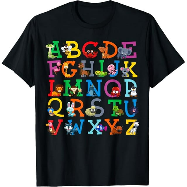 Zoo Animal Alphabet ABCs Animals Learning AZ ABC Letters TShirt