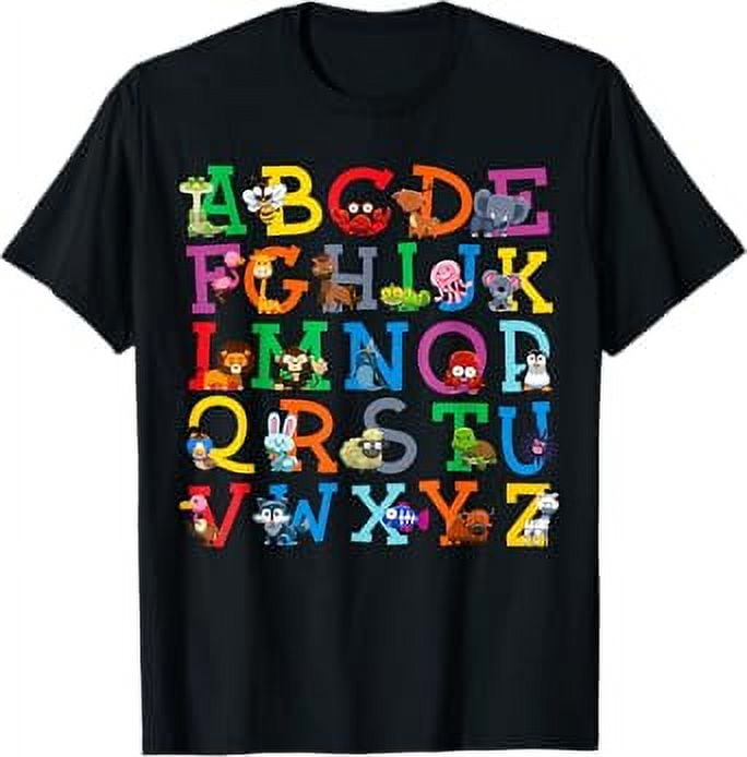 Zoo Animal Alphabet ABCs Animals Learning AZ ABC Letters TShirt