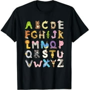 Zoo Animal Alphabet Shirt ABCs Learning Letters T-Shirt