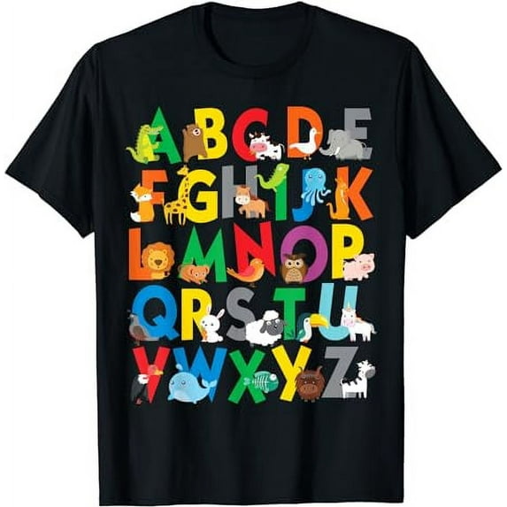 Zoo Animal Alphabet Shirt ABCs Learning for boys, girls T-Shirt